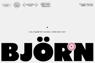 AT BJÖRN — Bold Sans Serif
