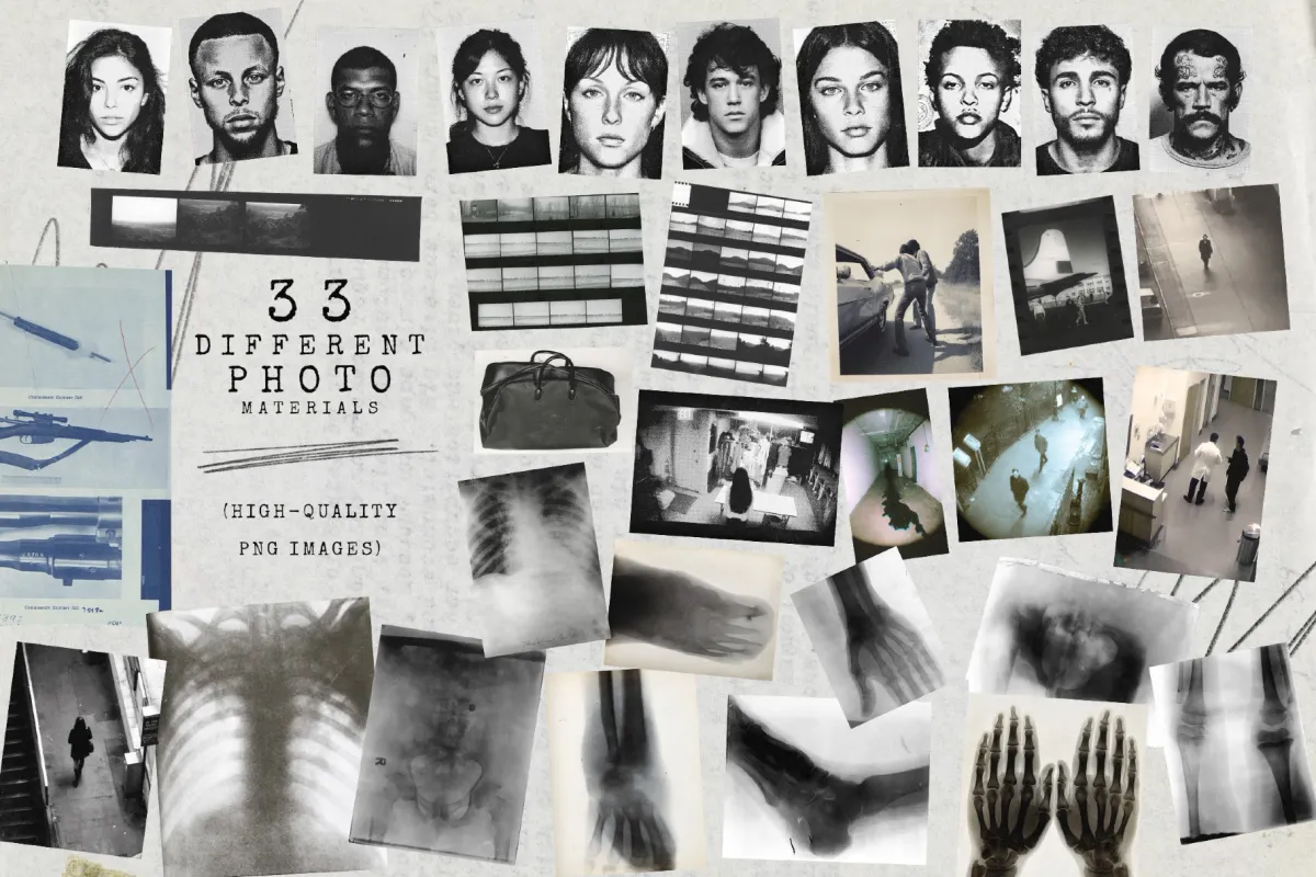 Criminal Bureau Collage Kit