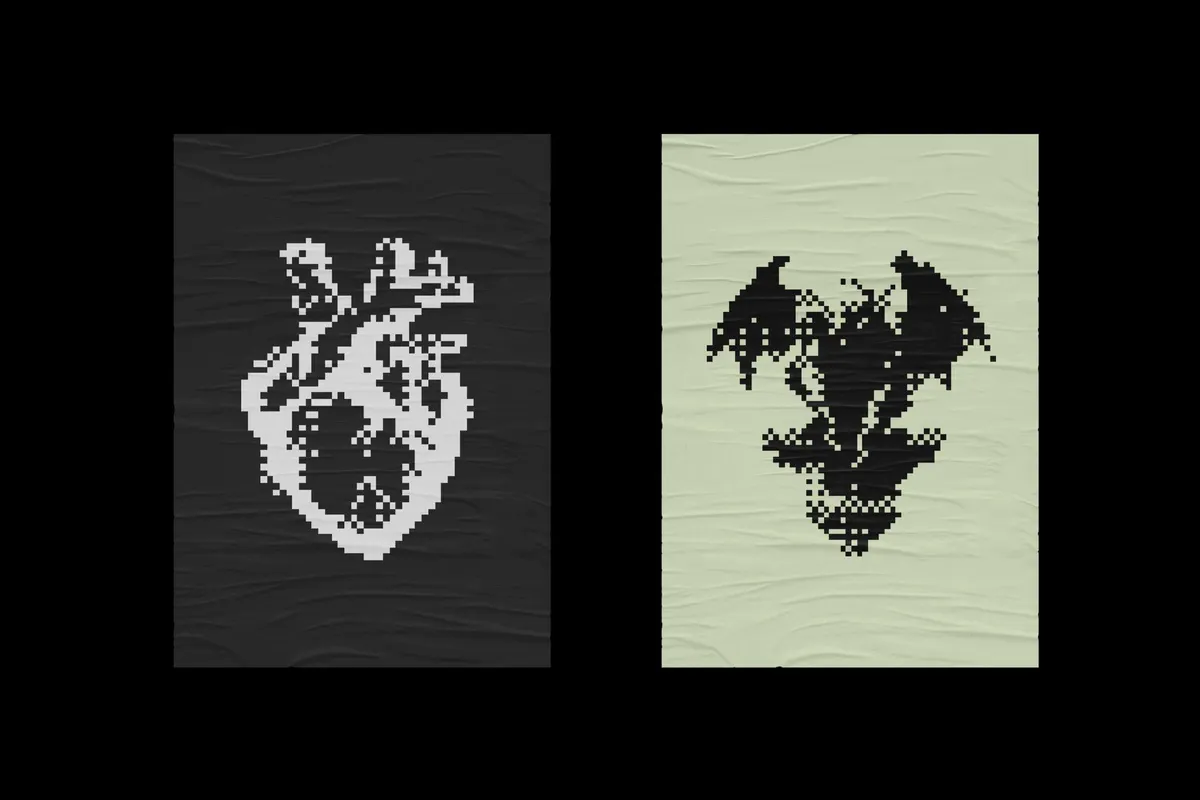 Dark Aesthetic Dithering Graphic Pack