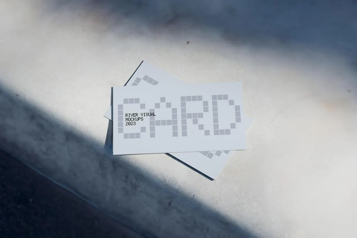 Business Card Mockup — Side Road Backdrop
