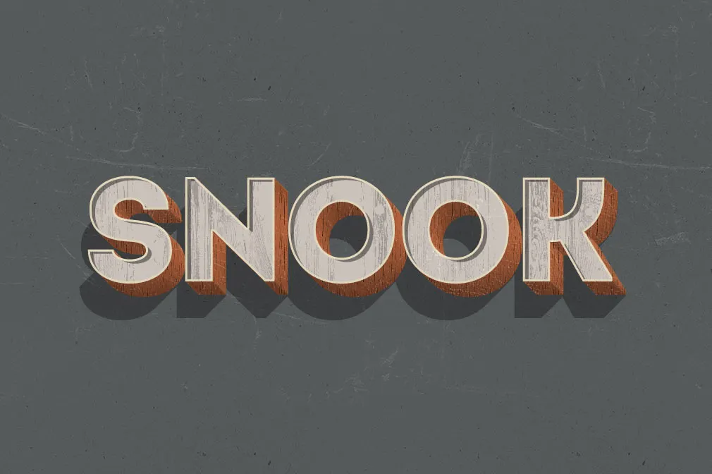 Retro Wood Text Styles