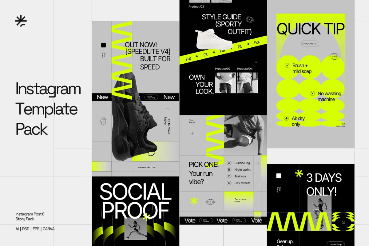 Sportea - Sportwear Instagram Template Pack