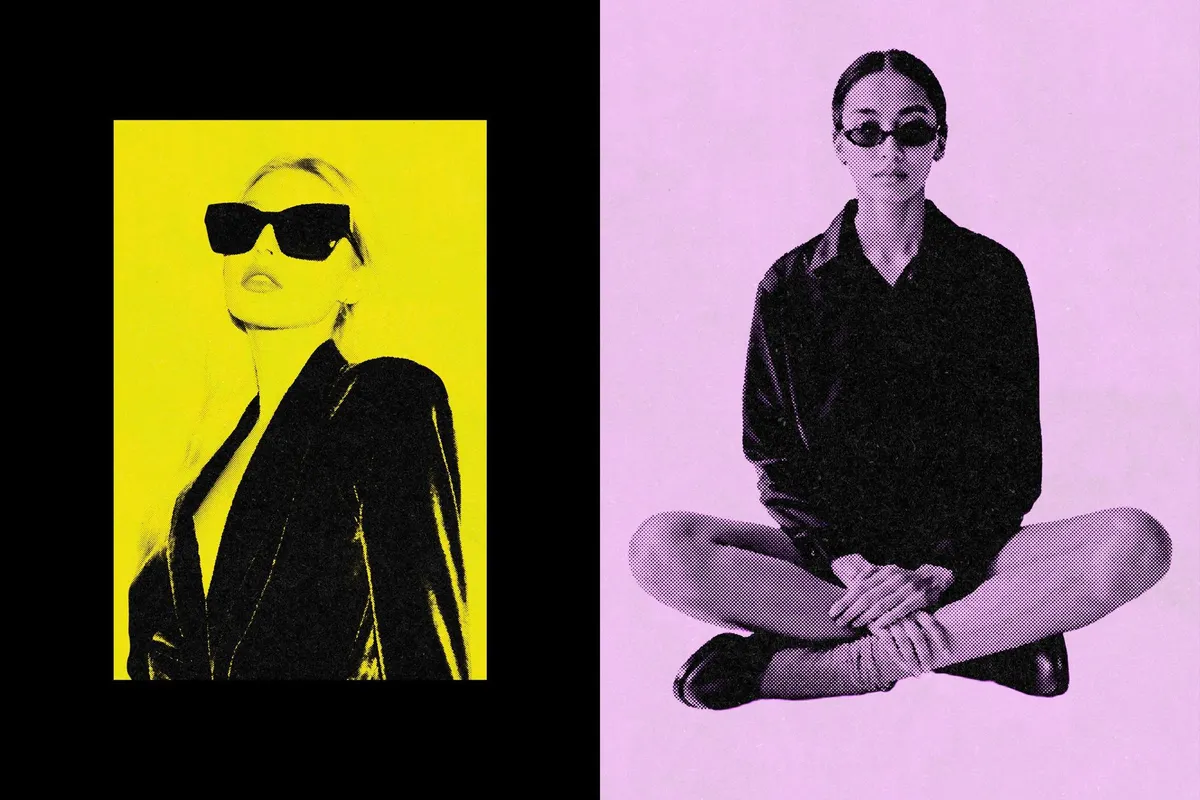 Duotone Halftone Photo Template