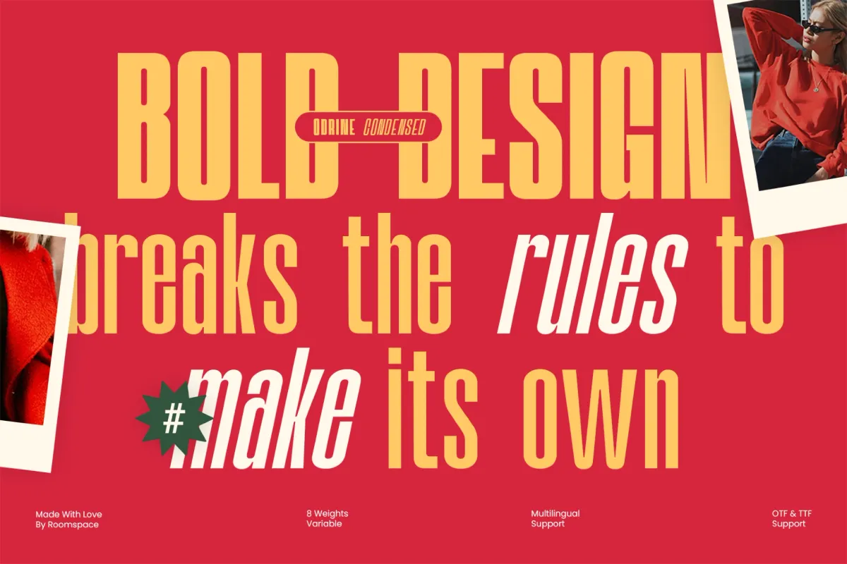 Odrine - Retro Condensed Font Family