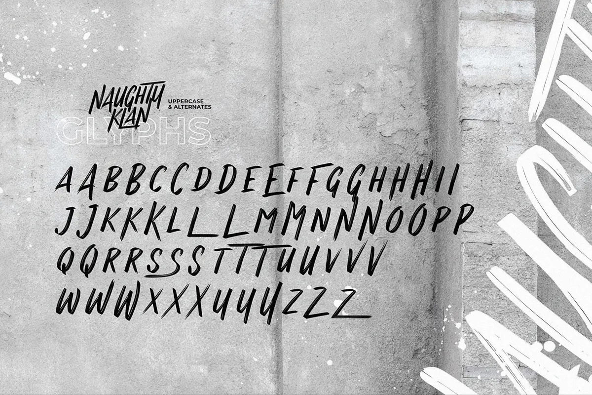 Naughty Klan - Street Font