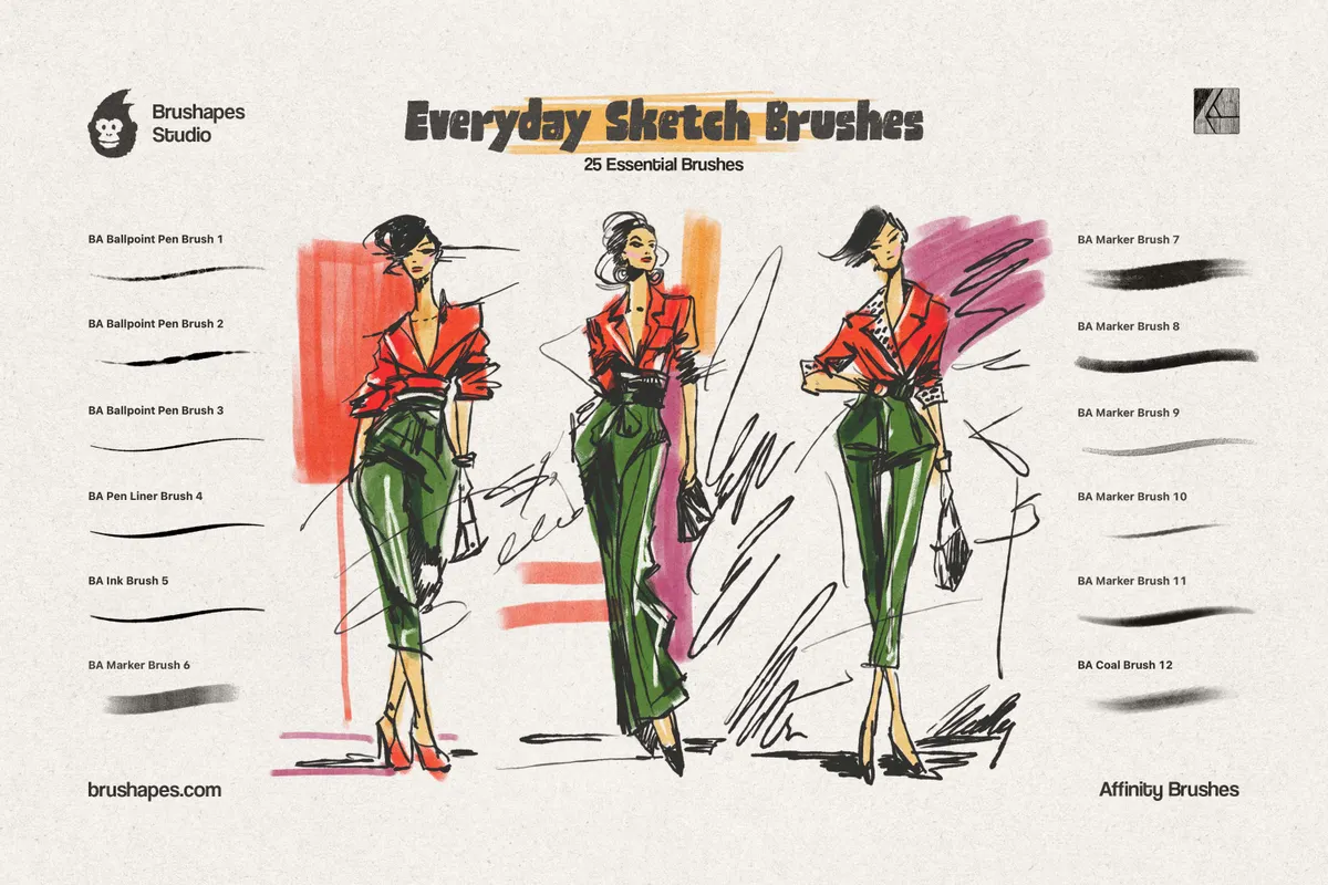 Everyday Sketch Affinity Brushes