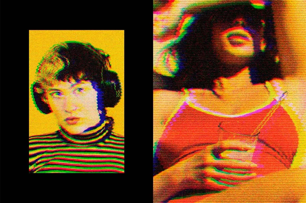 70s TV Glitch Photo Effect