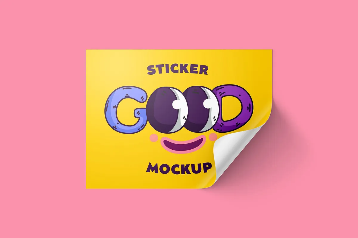 Rectangle Stickers Mockup