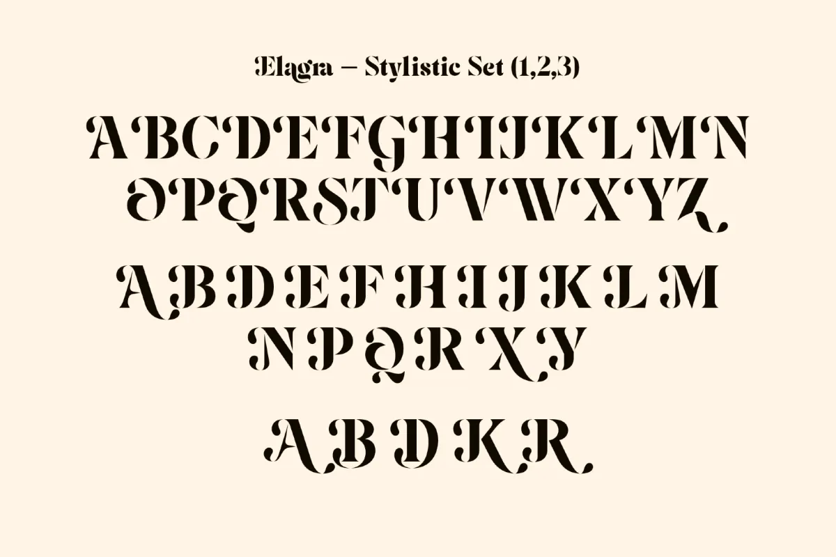 Elagra — Elegant Stencil Serif Font