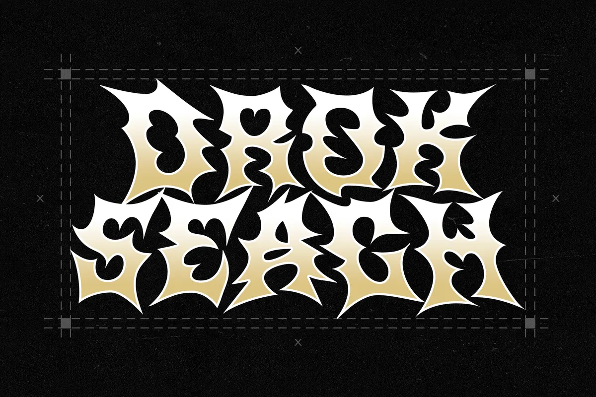 Drivioz - Spiky Black Metal Gothic Font