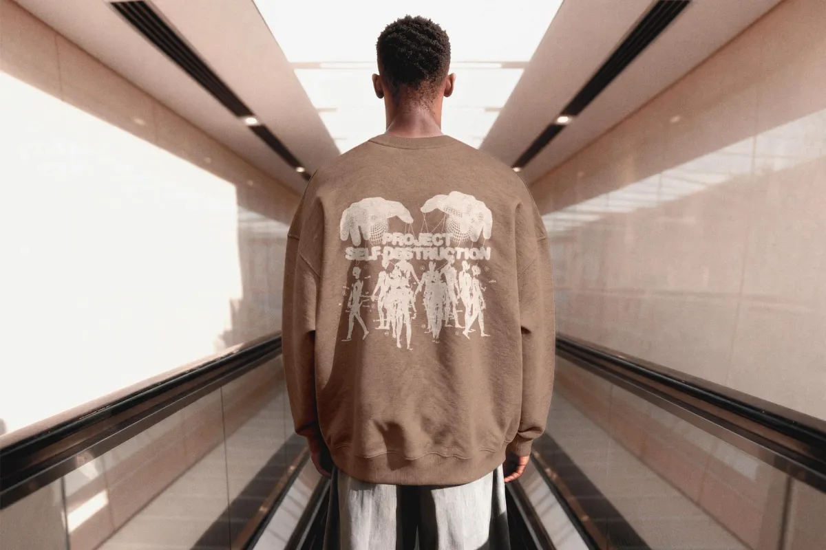 Oversize Sweatshirt Mockup Back View