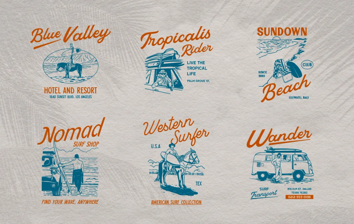 Surf & Beach Illustration