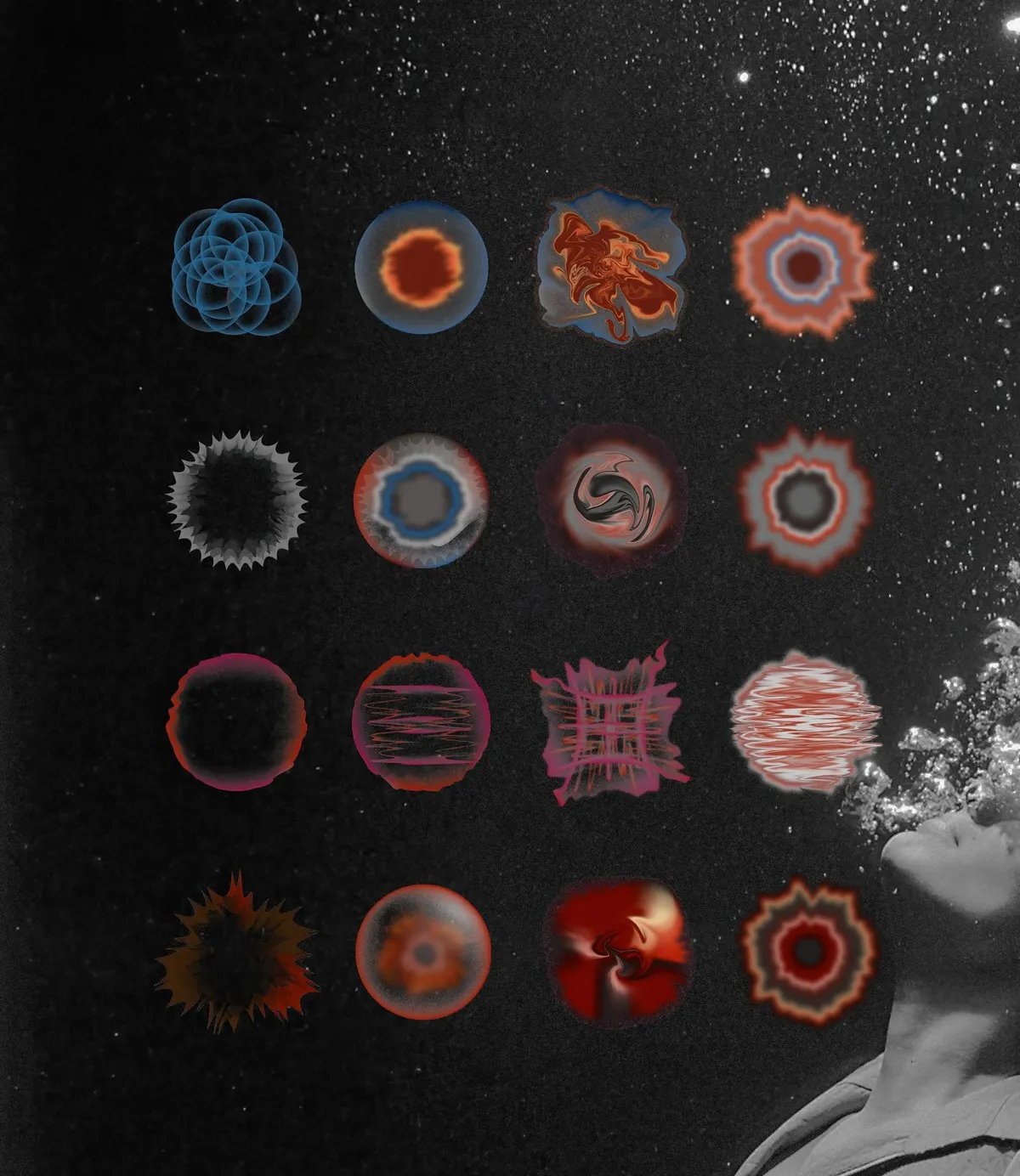 Emotions. Grainy Gradients Set