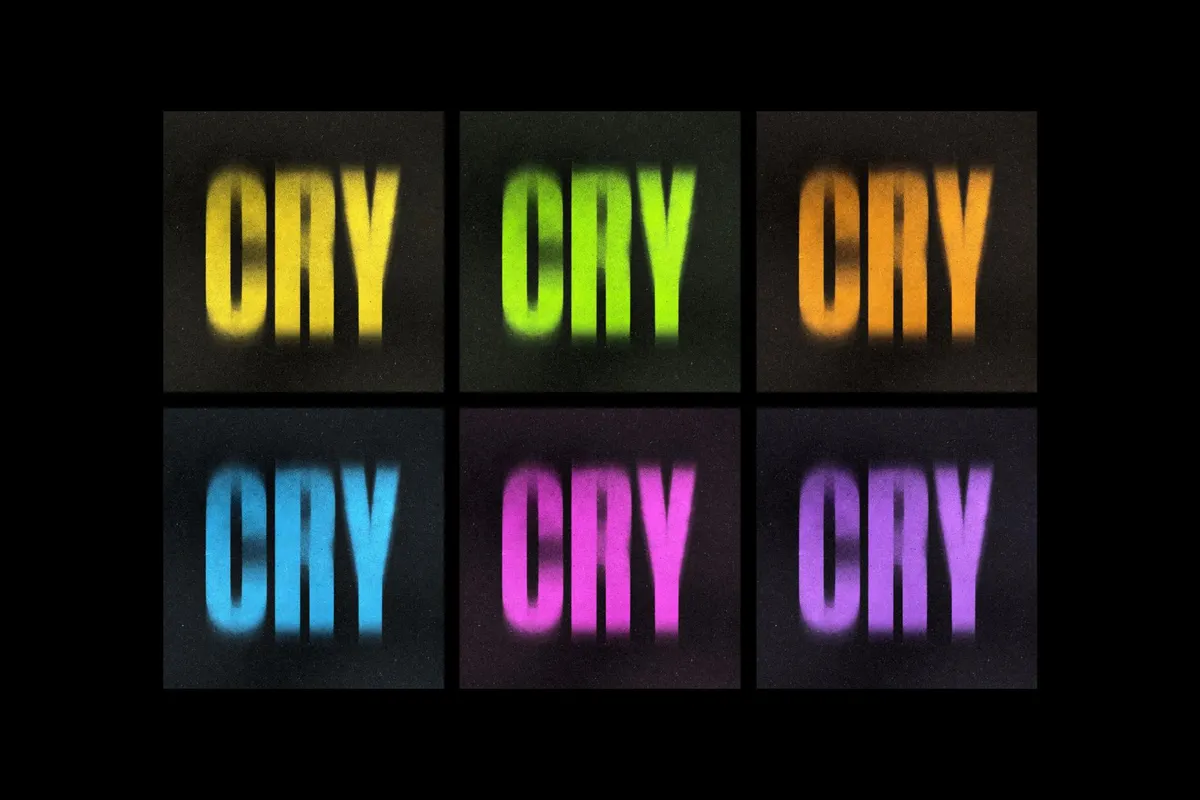Blurry Spray Text Effect