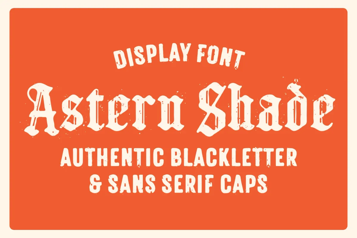 Astern Shade - Blackletter Font