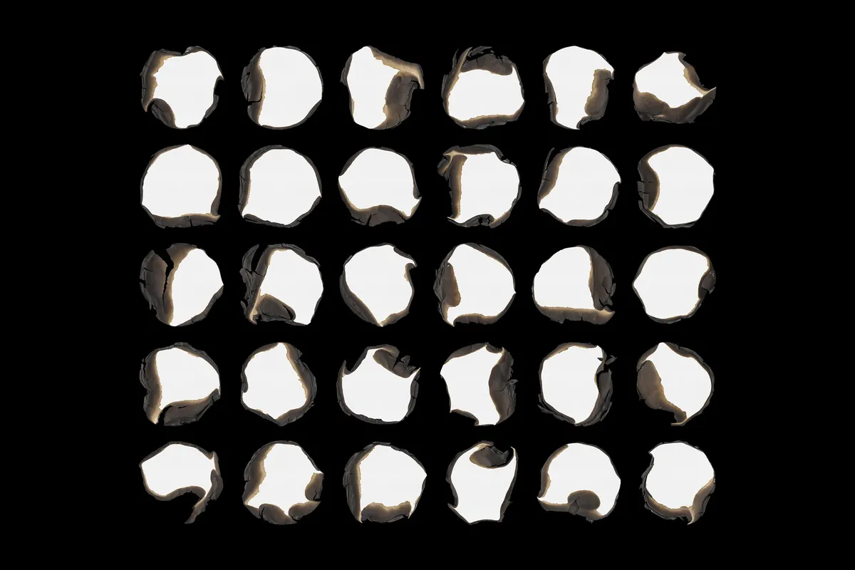 Burned Paper Lines & Circles