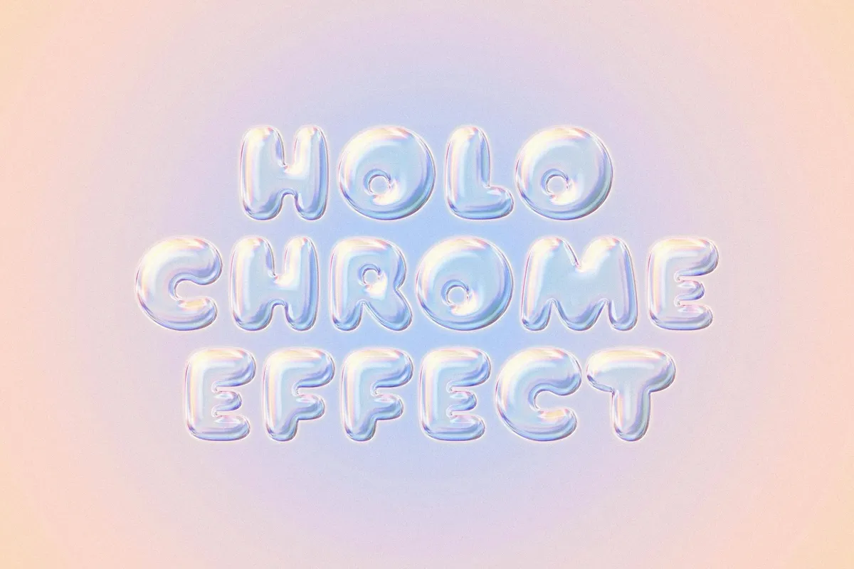 Pastel Holo Text & Logo Effect