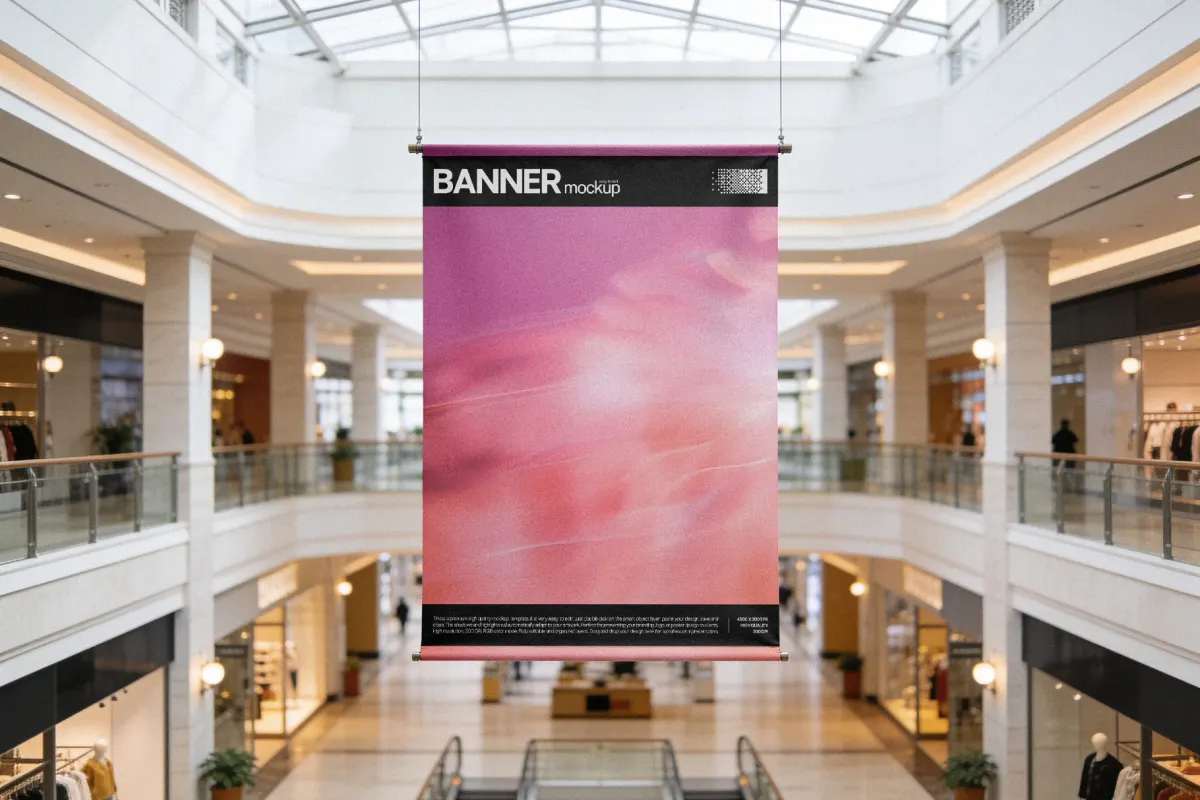 Shopping Mall Banner Mockup