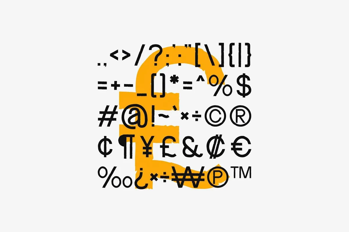 Glenda Sans — Texture Stamp Typeface