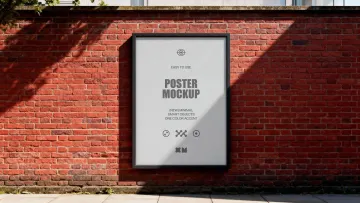 Daylight Street Poster Frame Mockup