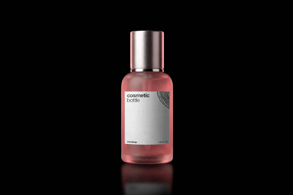 Frosted Cosmetic Bottle Mockup