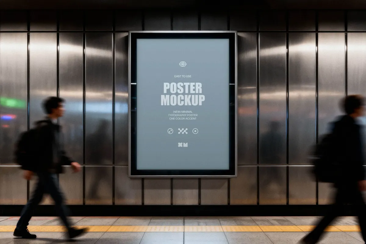 Wall Digital Signage Mockup