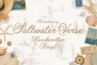 Saltwater Verse - Vintage Handwritten Script Font