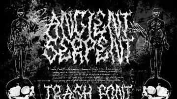 ANCIENT SERPENT — Trash Metal Font