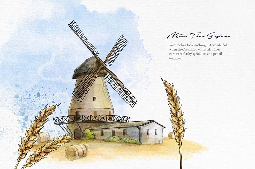 Sketching Watercolor Procreate Brushes