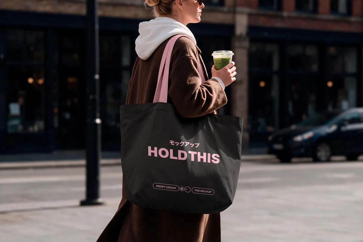 Oversized Tote Bag Mockup