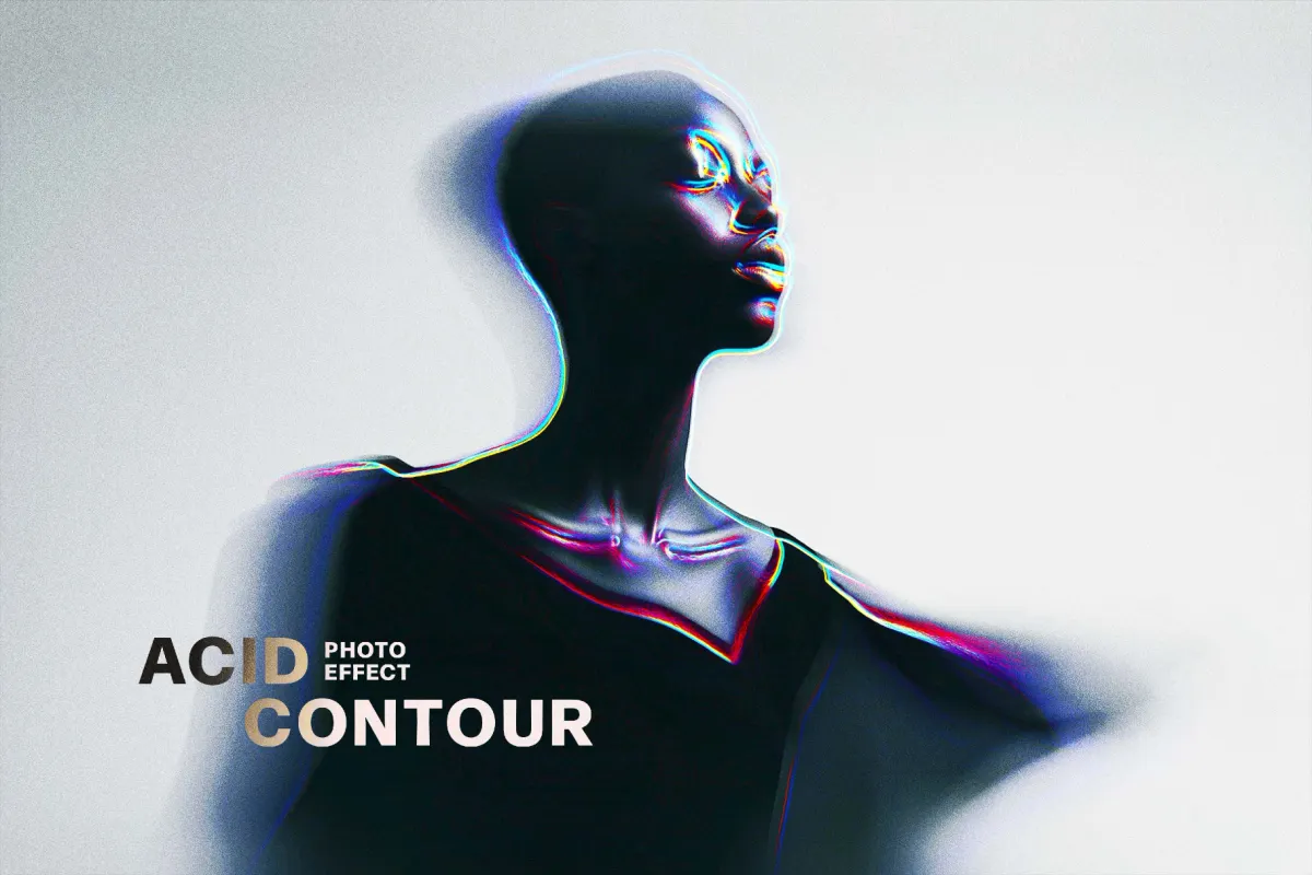 Acid Contour Photo Effect