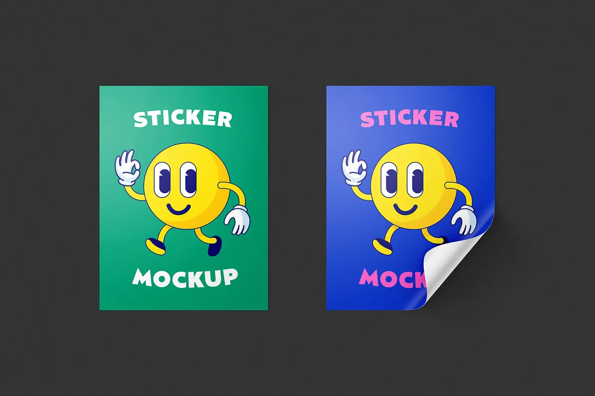 Vinyl Stickers Mockup Bundle