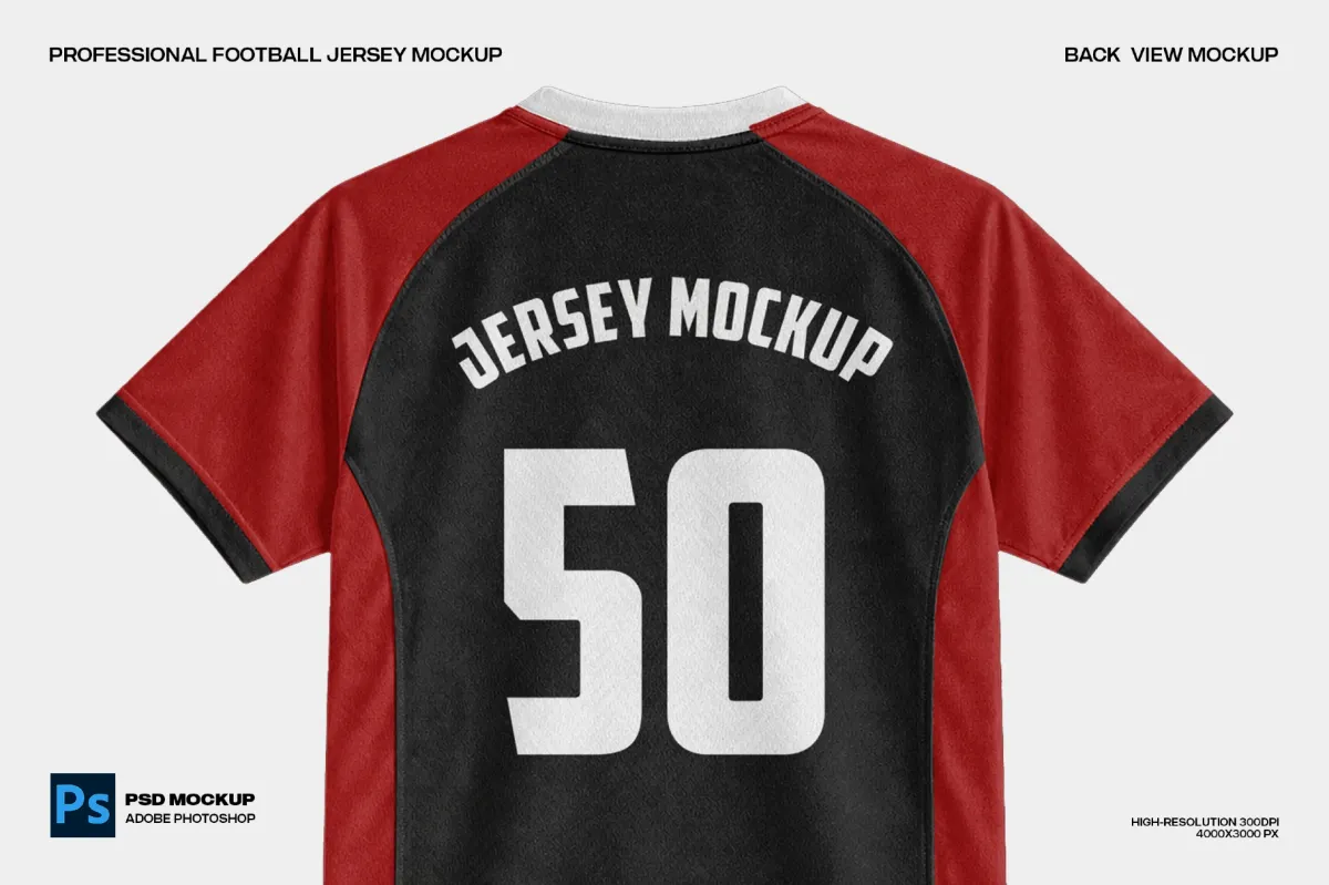 Soccer Jersey Mockup - Back View