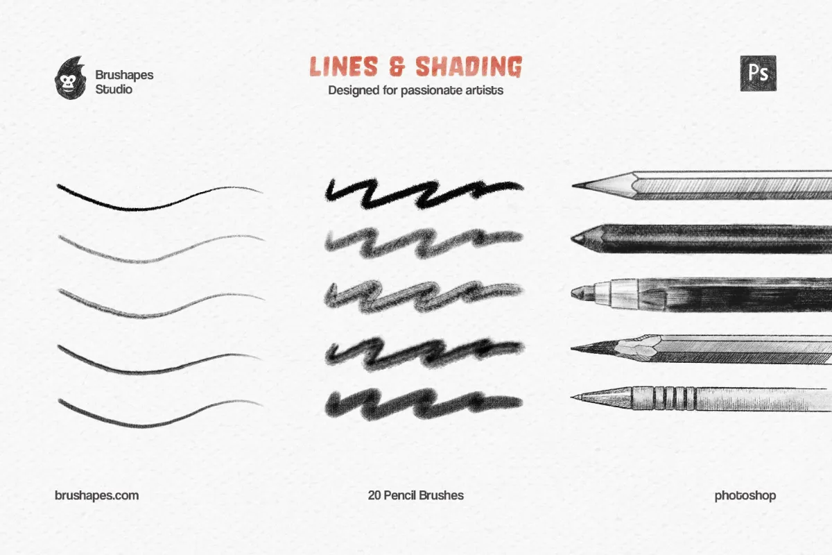 Pencil Party Photoshop Brushes