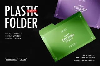 Plastic Folder Mockup