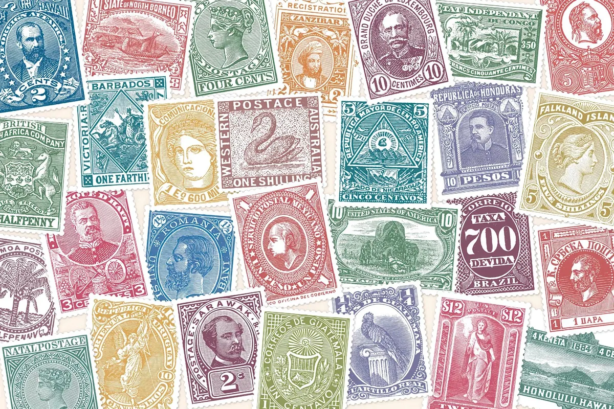 Vintage Postage Stamps Collection