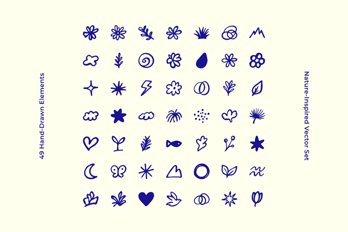 Blue Ink Doodles