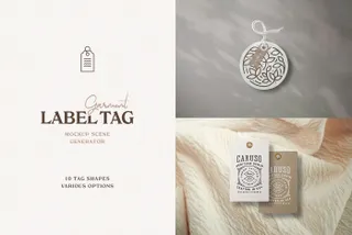 Garment Label Tag Mockups