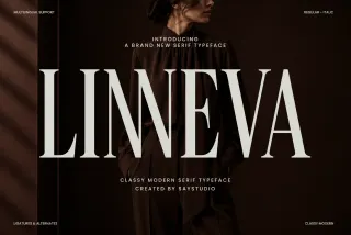 Linneva - Luxury Ligature Serif Font