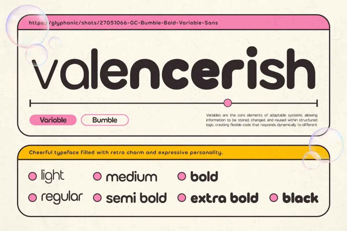 GC Bumble – Rounded Bubble Font