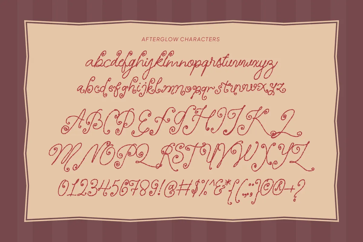 Afterglow - Handwritten Script Font Duo