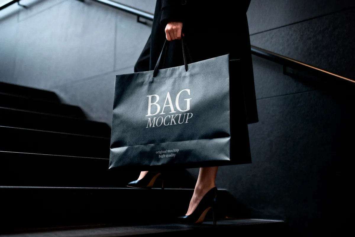 Shopping Paper Bag Mockup