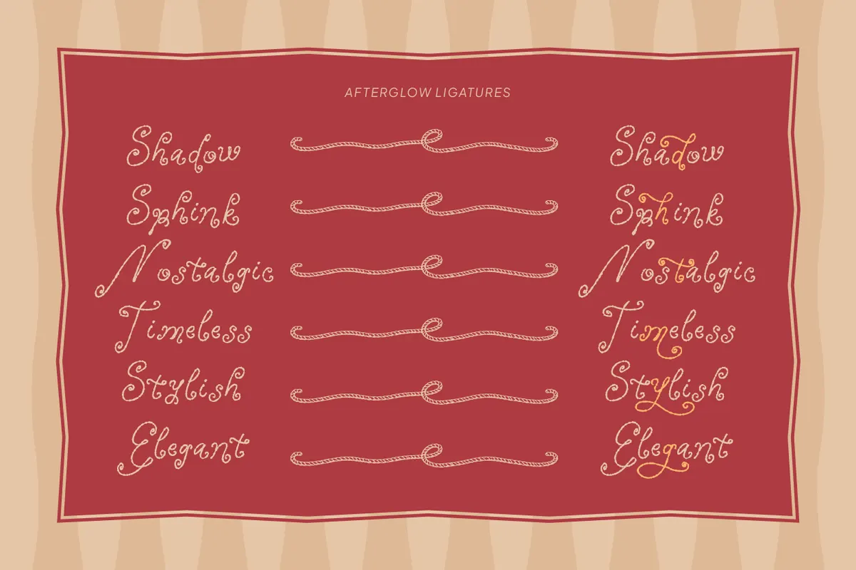 Afterglow - Handwritten Script Font Duo