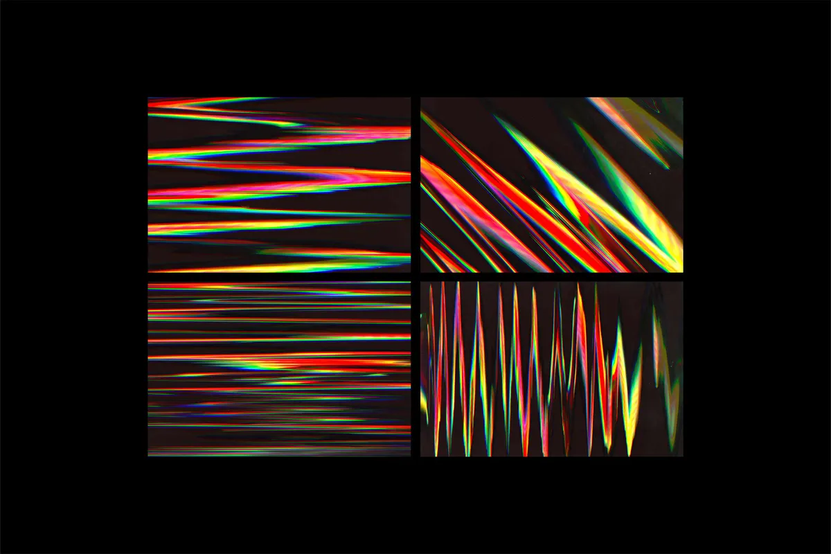 Blurred Glitch Overlay Collection