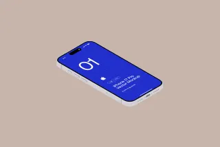 Isometric iPhone 17 Pro Vector Mockup