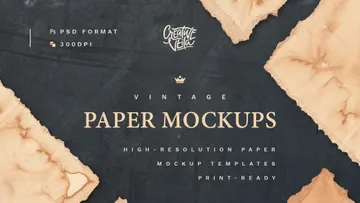 Vintage Paper Mockup Set