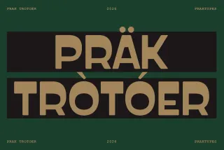 PRAK Trotoer - Vintage Display Font
