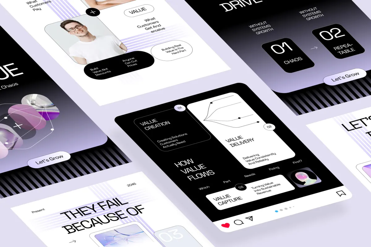 Business Market Value Instagram - CANVA Template