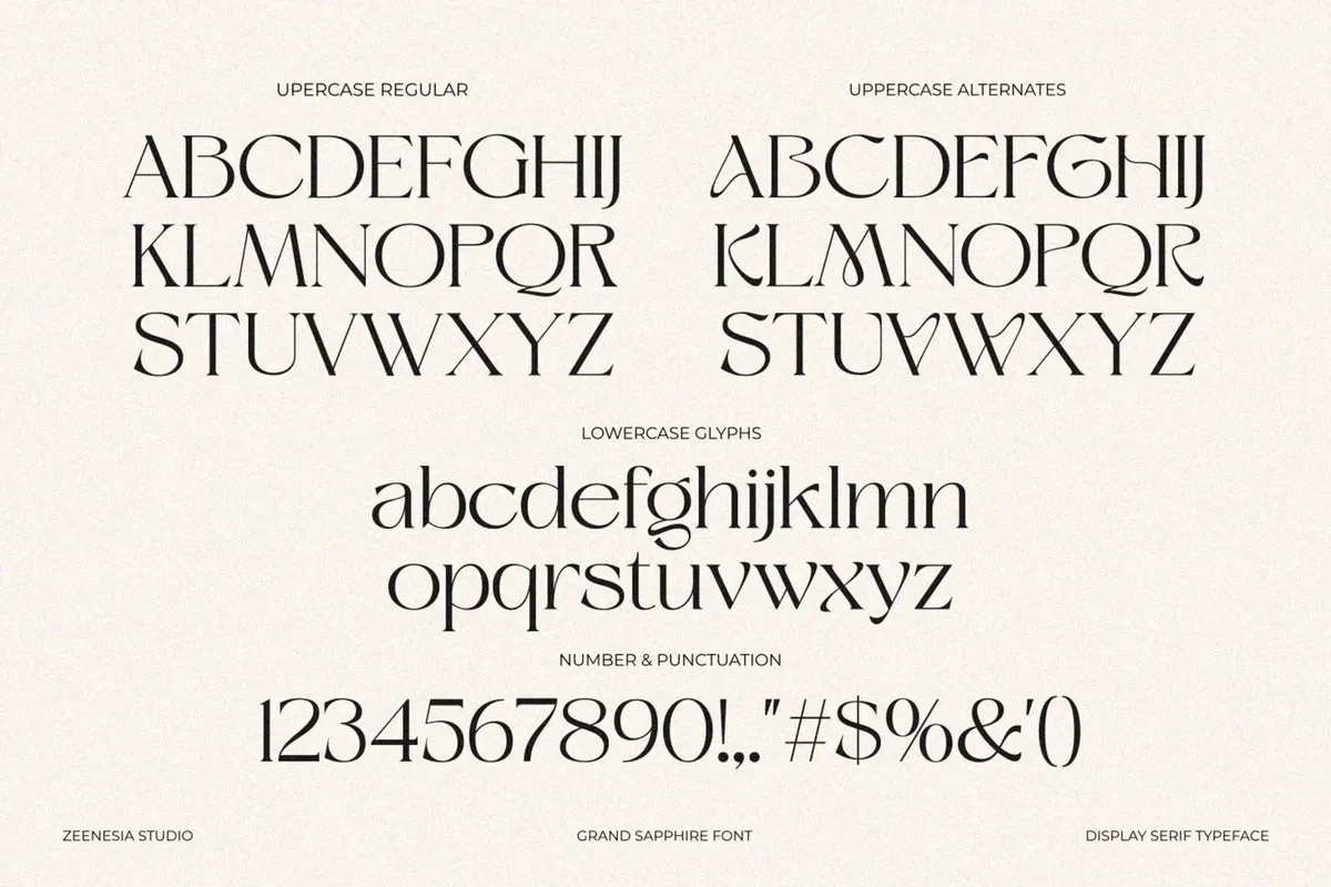 Grand Sapphire — Elegant Display Serif Font