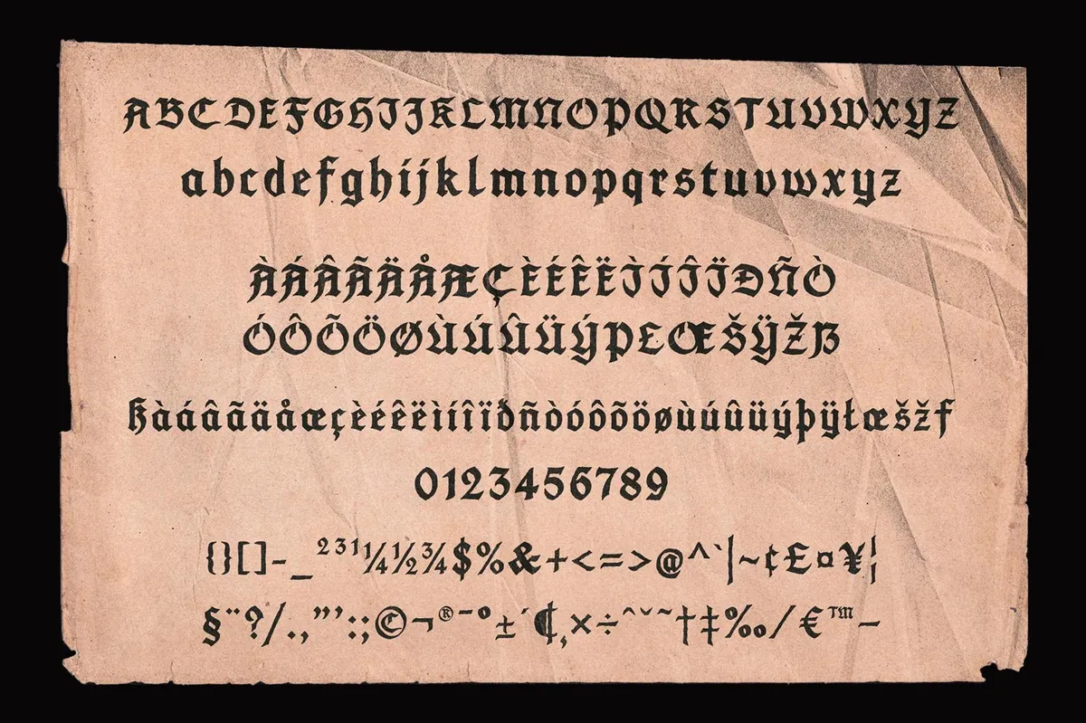 FURIA Hand-Drawn Blackletter Font